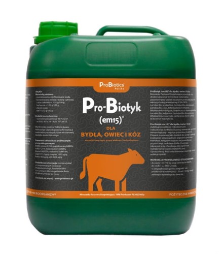Pro-Biotyk (em15) DLA BYDŁA, OWIEC, KÓZ 5 L