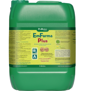 Probiotyk dla roślin i gleby EmFarma Plus 10 L  na resztki, do kompostu, fermentacja obornika i gnojowicy
